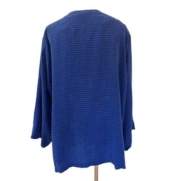 PalaPala Vintage Blue Silk Kimono Jacket L/XL - Picture 2 of 7